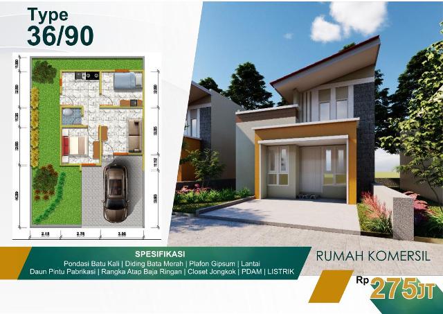 Rumah Komersil Bellpark 2 Type 36/90